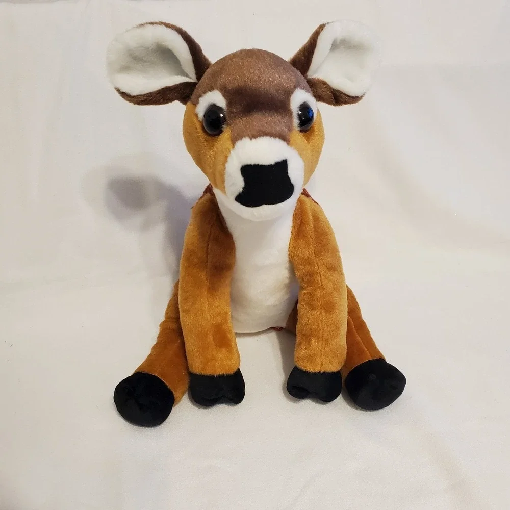 Wild Republic Plush Fawn Deer Stuffed Animal Brown White Spots
